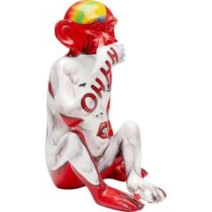 Deco Figurine Graffiti Monkey Red 39cm