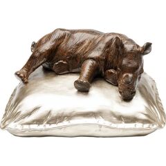 Deco Figurine Sleeping Rhino 37cm