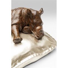 Deco Figurine Sleeping Rhino 37cm