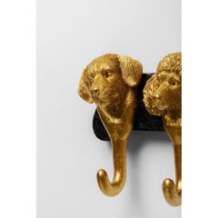 Coat Rack Dog Family Gold 31cm
