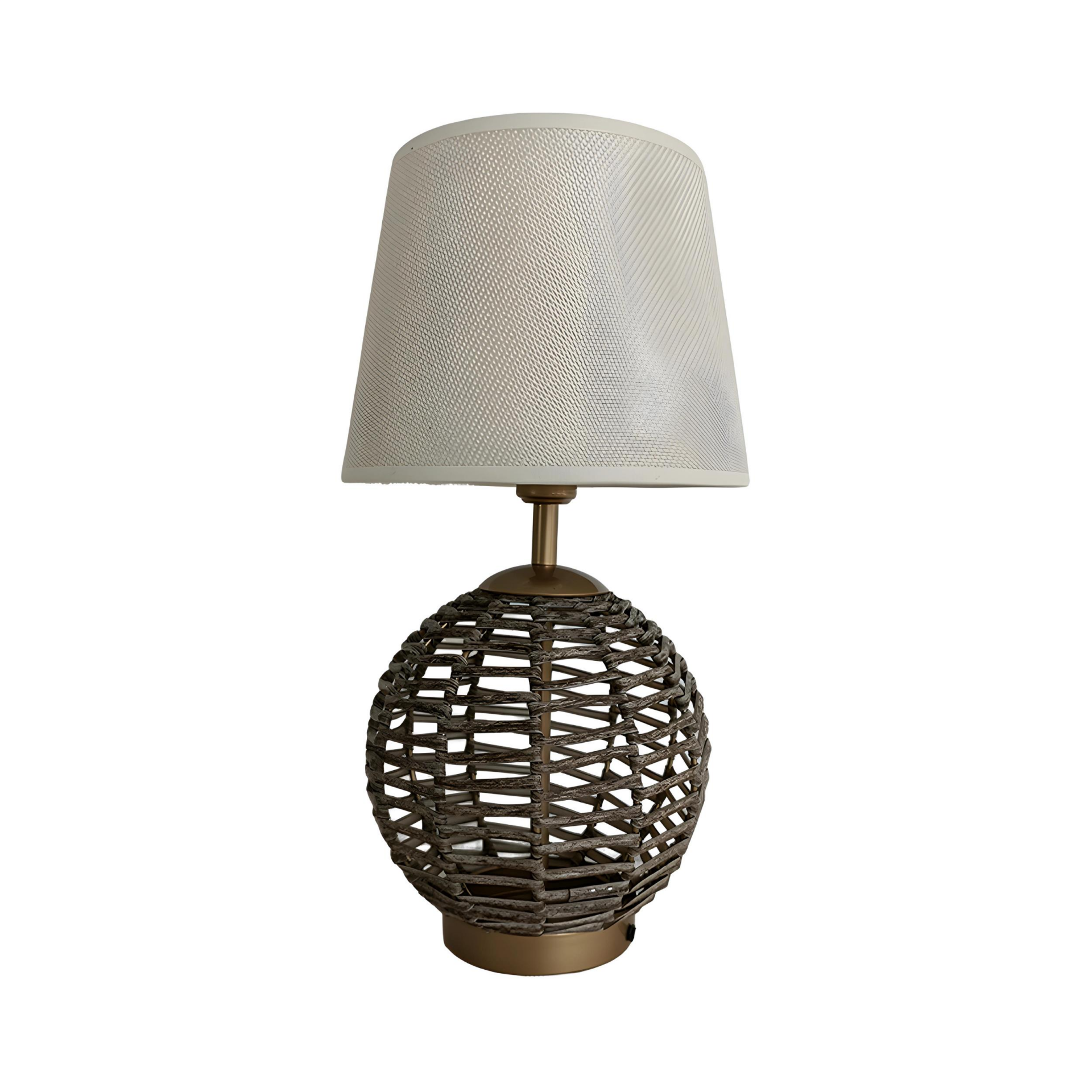 Soly Eskitme Plastik Rattan Abajur