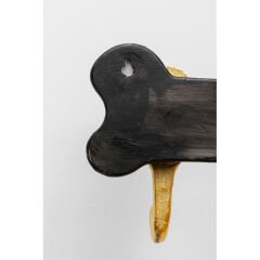 Coat Rack Dog Family Gold 69cm