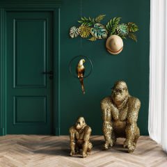 Gorilla Gold Dekoratif Obje 80cm