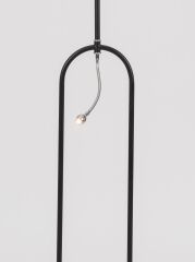 Okuma Lambalı Metal Lambader Siyah Kısa