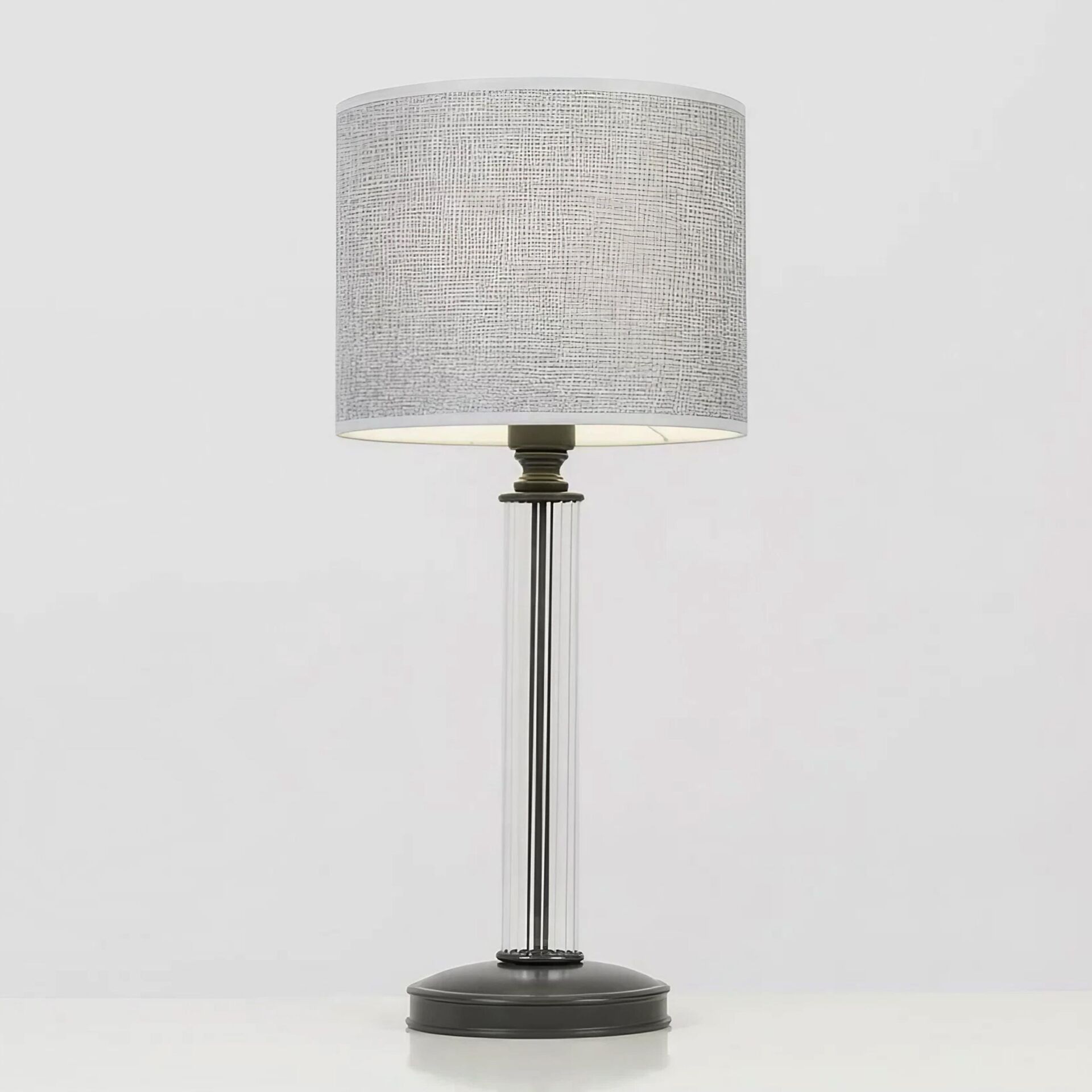 Cam Gövdeli Metal Abajur