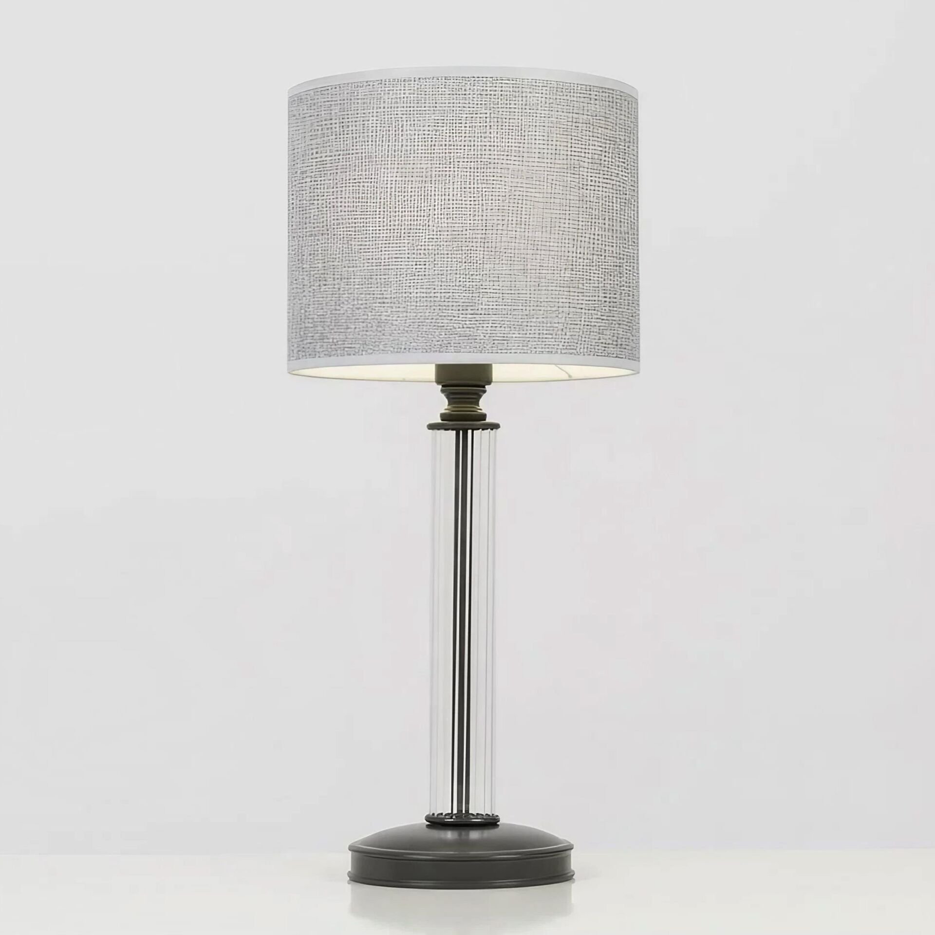 Cam Gövdeli Metal Abajur