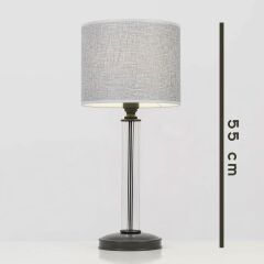 Cam Gövdeli Metal Abajur