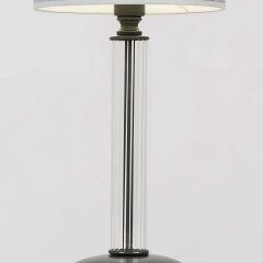 Cam Gövdeli Metal Abajur