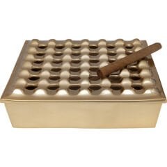 Square Brass Alüminyum Kül Tablası 25x25 cm