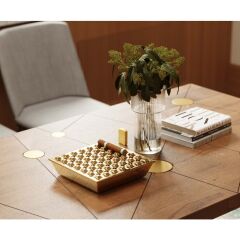 Square Brass Alüminyum Kül Tablası 25x25 cm