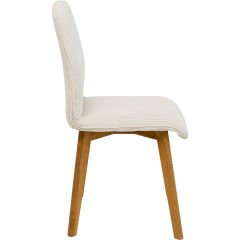 Lara Cord Creme Masif Sandalye