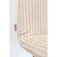 Lara Cord Creme Masif Sandalye