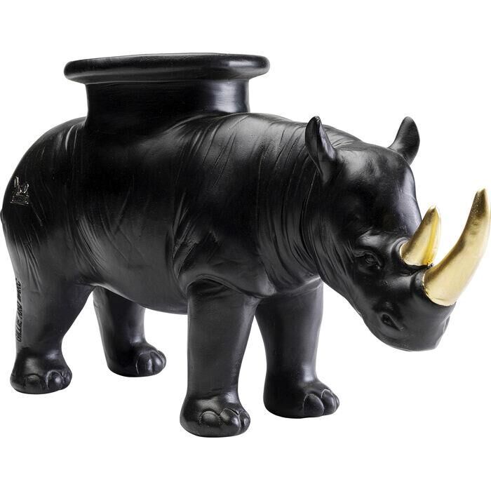 Deco Figurine Rhino Black 41cm