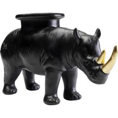 Deco Figurine Rhino Black 41cm