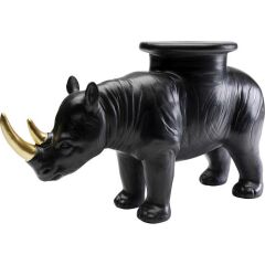 Deco Figurine Rhino Black 41cm