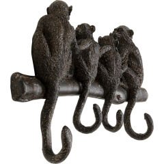 Coat Rack Monkey Family 38cm