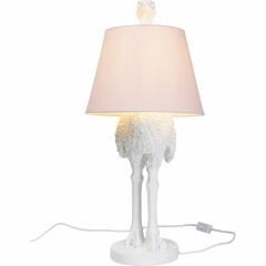 Animal Ostrich White Poliresin Masa Lambası