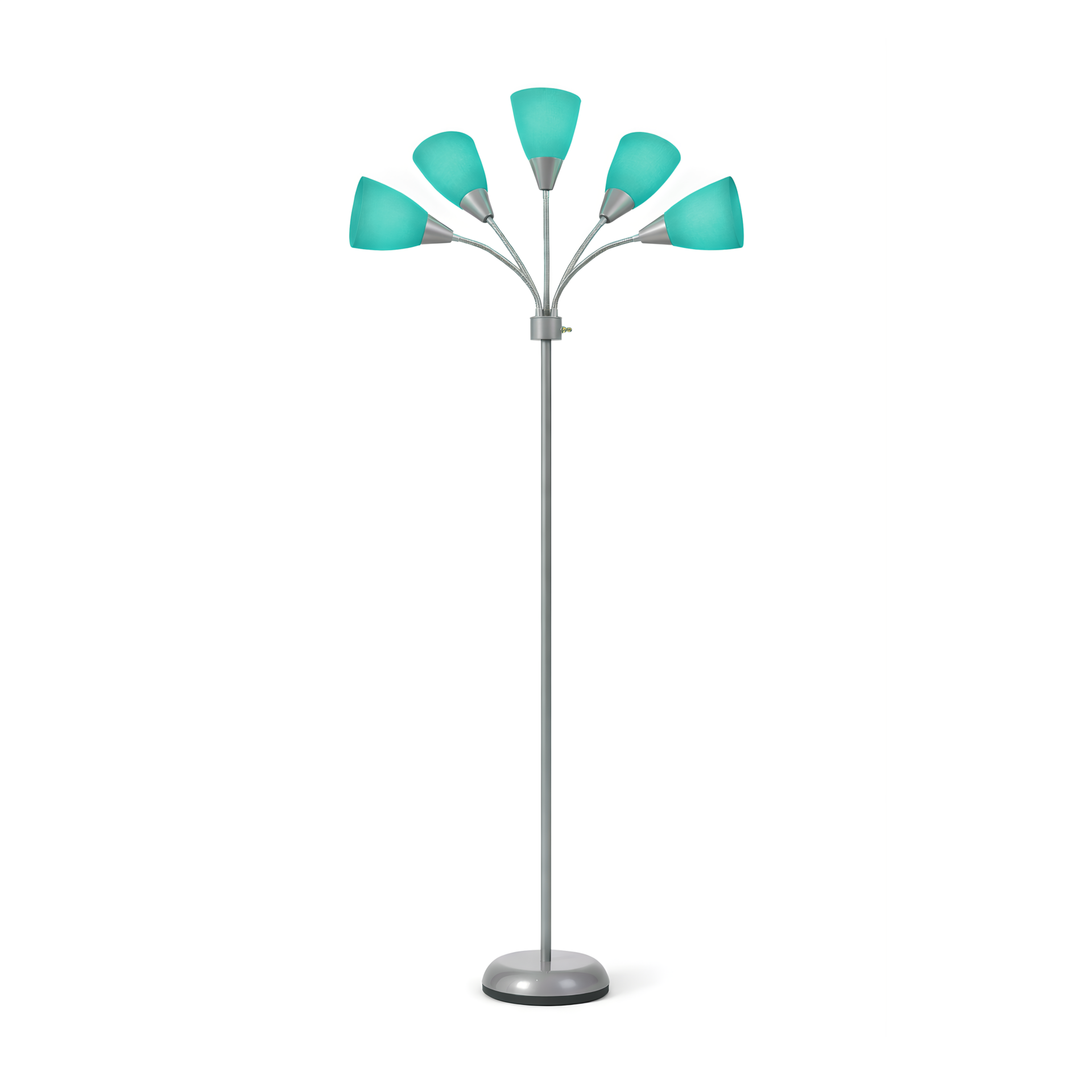 Colarato Turkuaz Oynar Başlık Gri Gövde Dekoratif Lambader