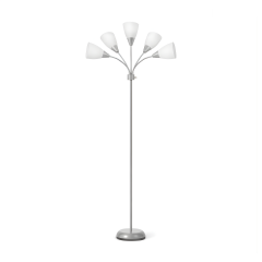 Colarato Beyaz Oynar Başlık Gri Gövde Dekoratif Lambader