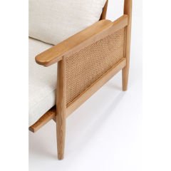 Arm Chair Cane Ahşap Berjer