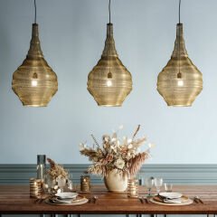 Cocoon Gold Çelik Toz Kaplama Sarkıt Avize
