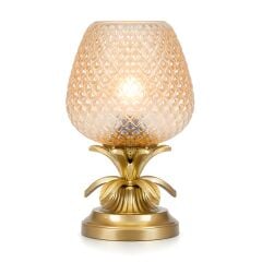 Riva Eskitme Gövde Bal Renk Başlık Dekoratif Abajur