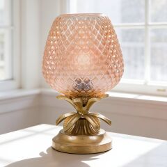 Riva Eskitme Gövde Bal Renk Başlık Dekoratif Abajur