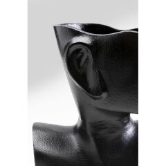 Vase Rostro Side Black 27cm