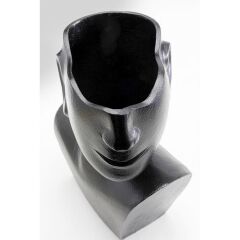 Vase Rostro Side Black 27cm