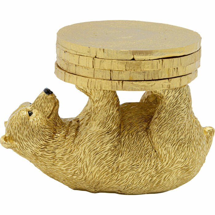 Playing Bear 4'lü Bardak Altlığı
