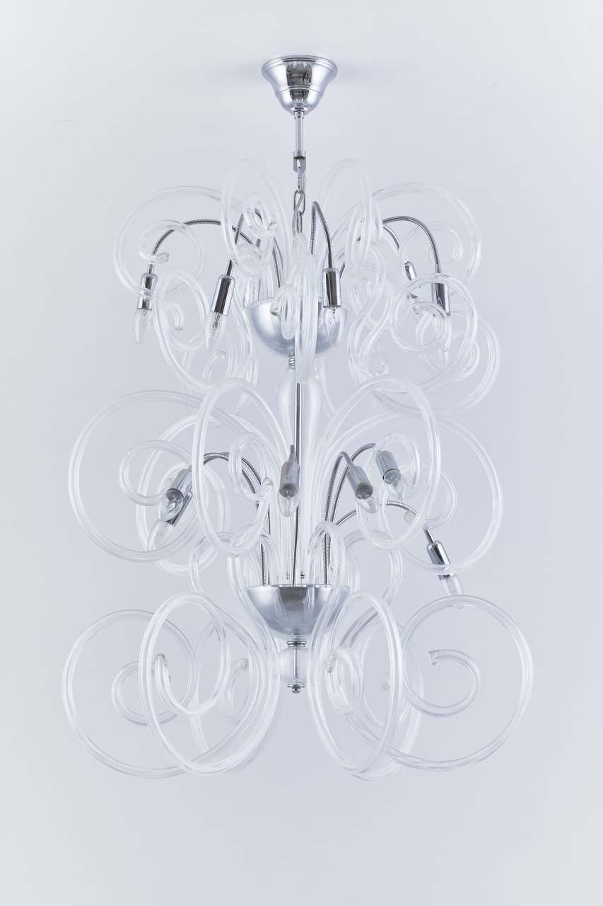 5+6 Kollu Katlı Avize Şeffaf