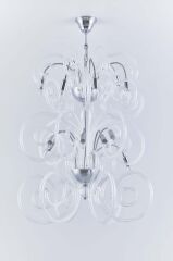 5+6 Kollu Katlı Avize Şeffaf