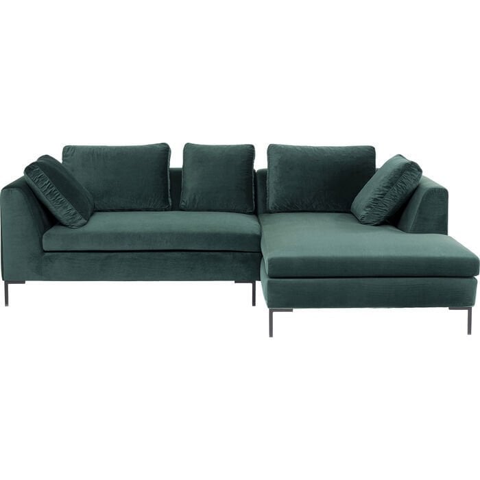 Gianni Small Velvet Dark Green Right Köşe Kanepe