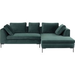 Gianni Small Velvet Dark Green Right Köşe Kanepe