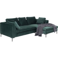 Gianni Small Velvet Dark Green Right Köşe Kanepe