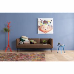 Touched Boy with Butterflies Tablo 100x100cm