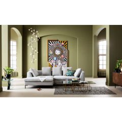 Sofa Gianni Kordon Gri Sol Köşe Takımı