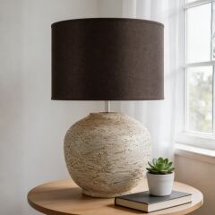 Lemir Açık Yeşil Gövde Siyah Başlık Dekoratif Abajur