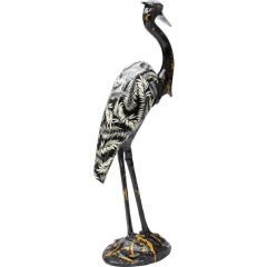 Heron Black Dekoratif Obje 70cm