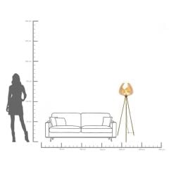 Floor Lamp Sphere Amber 146cm