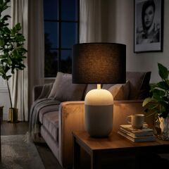 Miero Antasit Gövde Siyah Başlık Dekoratif Abajur