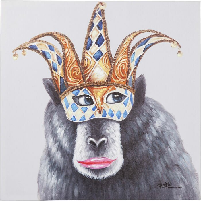 Touched Carnival Monkey Resim 70x70cm