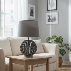 Meloni Antrasit Gövde Antrasit Başlık Dekoratif Abajur