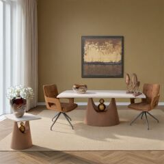 Framed Picture Silence Brown 120x120cm