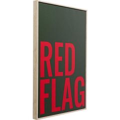 Framed Picture Red Flag 40x60cm