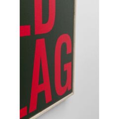 Framed Picture Red Flag 40x60cm