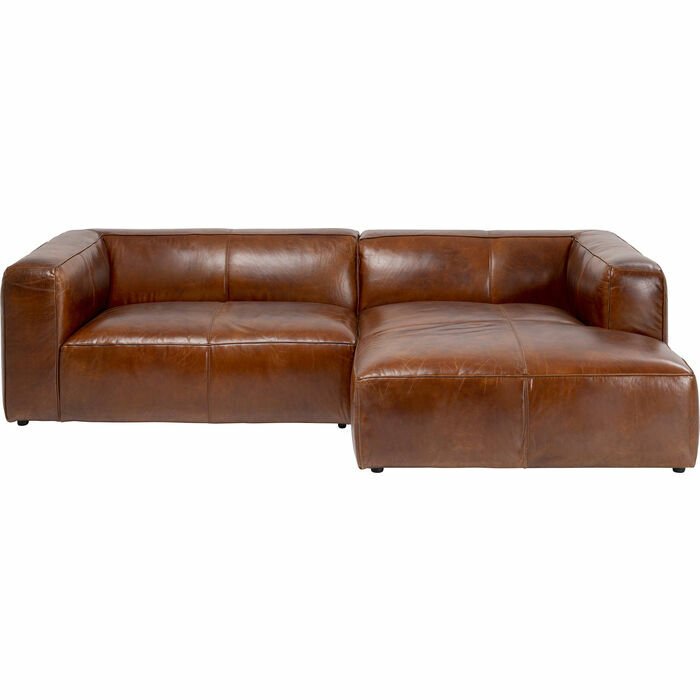 Sofa Cubetto Deri Kahverengi Sağ Köşe Kanepe Takımı