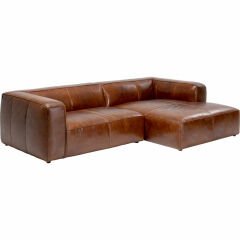 Sofa Cubetto Deri Kahverengi Sağ Köşe Kanepe Takımı