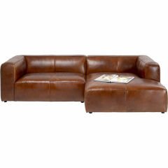 Sofa Cubetto Deri Kahverengi Sağ Köşe Kanepe Takımı