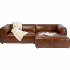 Sofa Cubetto Deri Kahverengi Sağ Köşe Kanepe Takımı